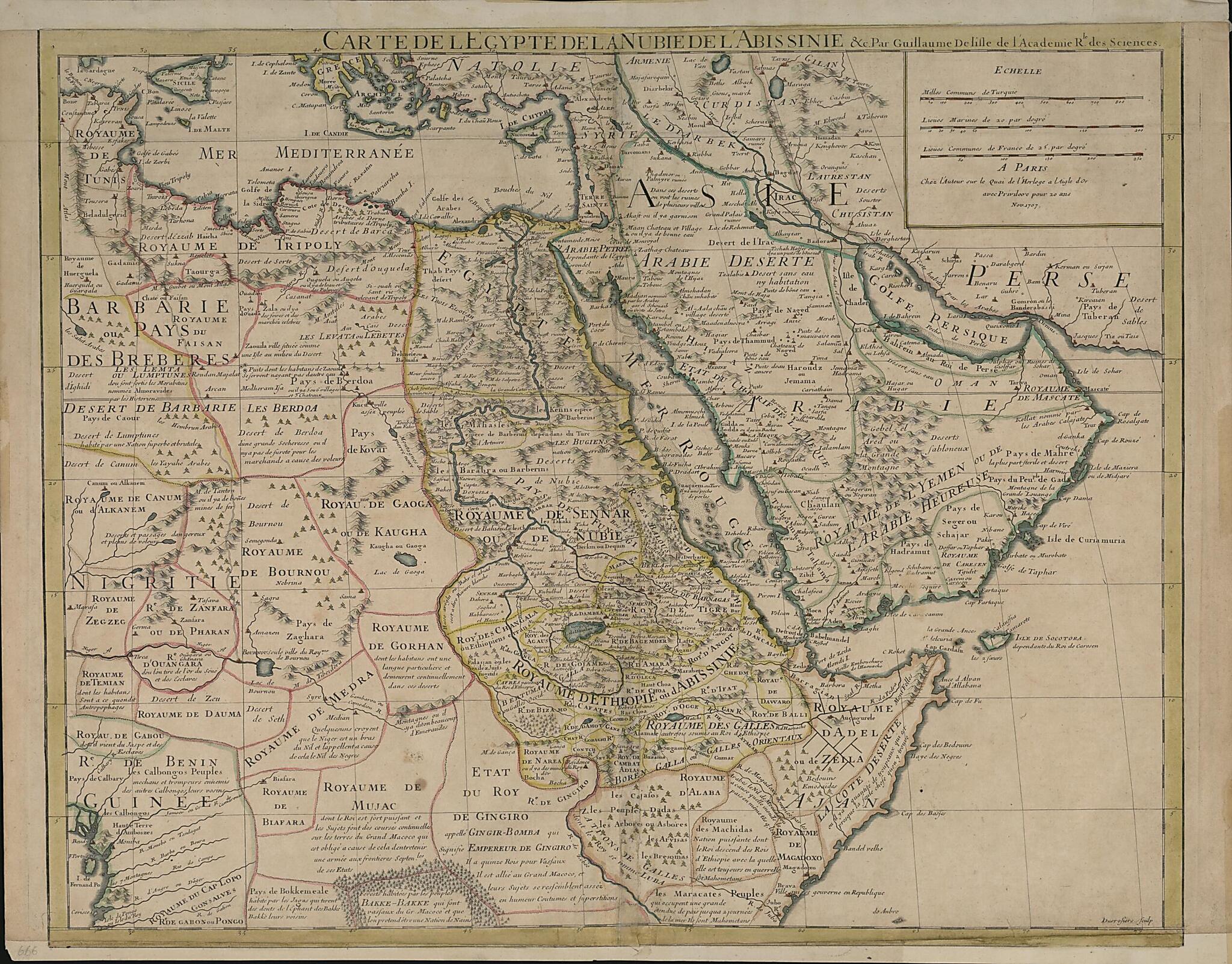Map of Egypt, Nubia, Abyssinia, Etc.. (Carte De L&