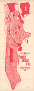 Map of New York City Showing Concrete Socialism In Red, and Private Enterprises In White, 1895 by Relic Map Company