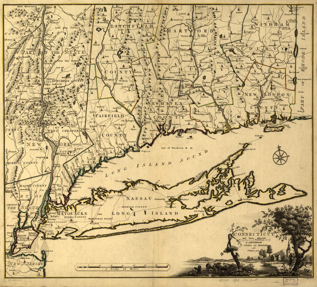 This old map of Connecticut and Parts Adjacent from 1780 was created by Junior Covens Et Mortier Et Covens, H. Klockhoff, Bernard Romans in 1780