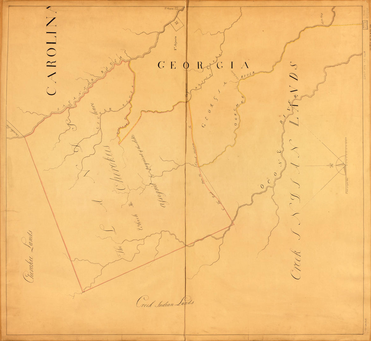 Map Showing Indian Land &amp;c. 1772 1900 by Relic Map Company