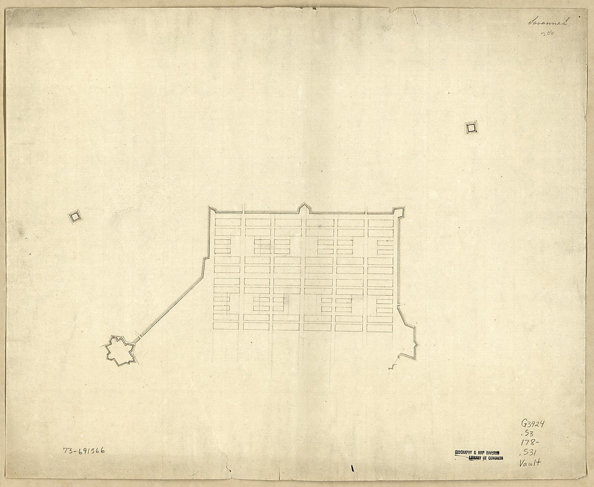 Savannah 1780 by Relic Map Company