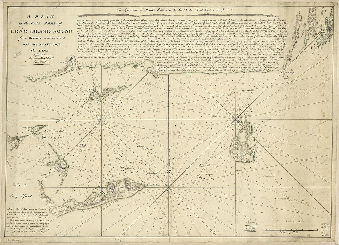 This old map of A Plan of the East Part of Long Island Sound from Remarks Made On Board His Majesty&