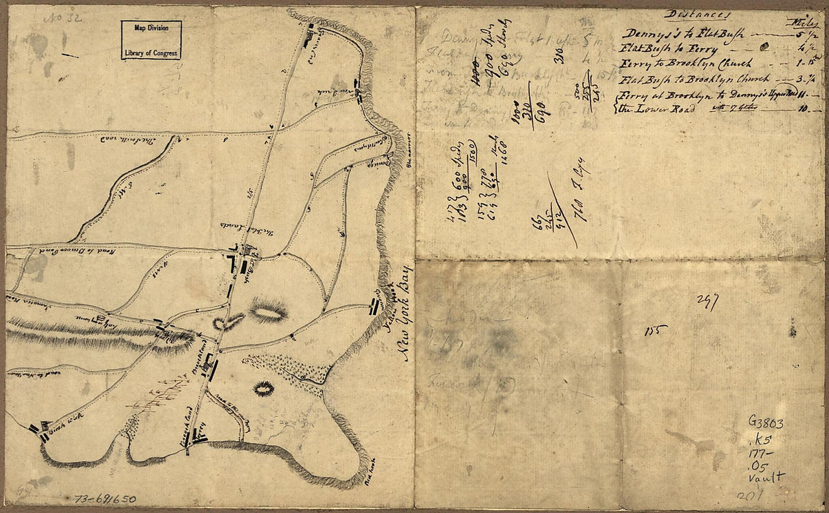 Old Map of Brooklyn and Greater Part of King&