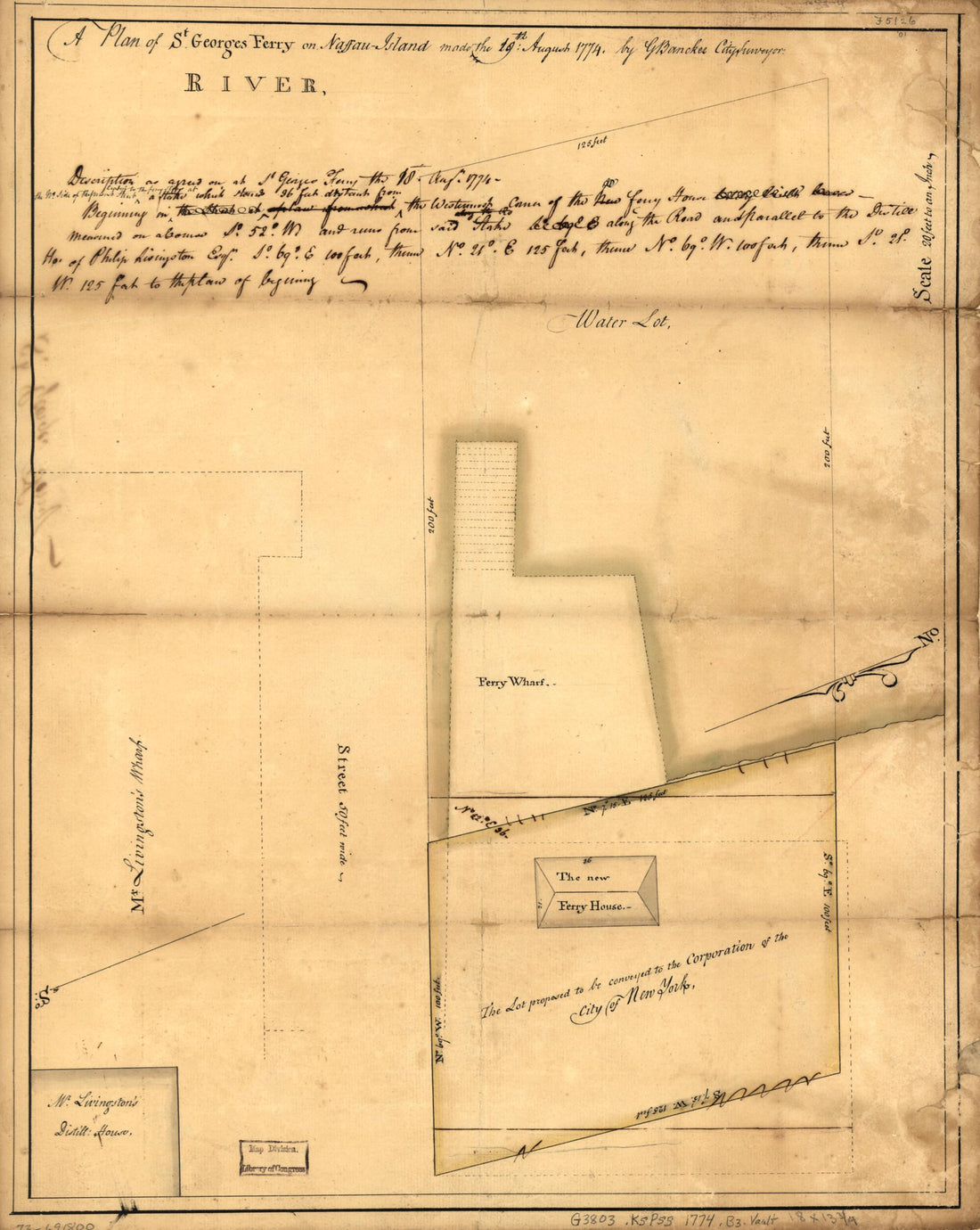 This old map of Island Made the 10th August from 1774 was created by Gerard Bancker in 1774