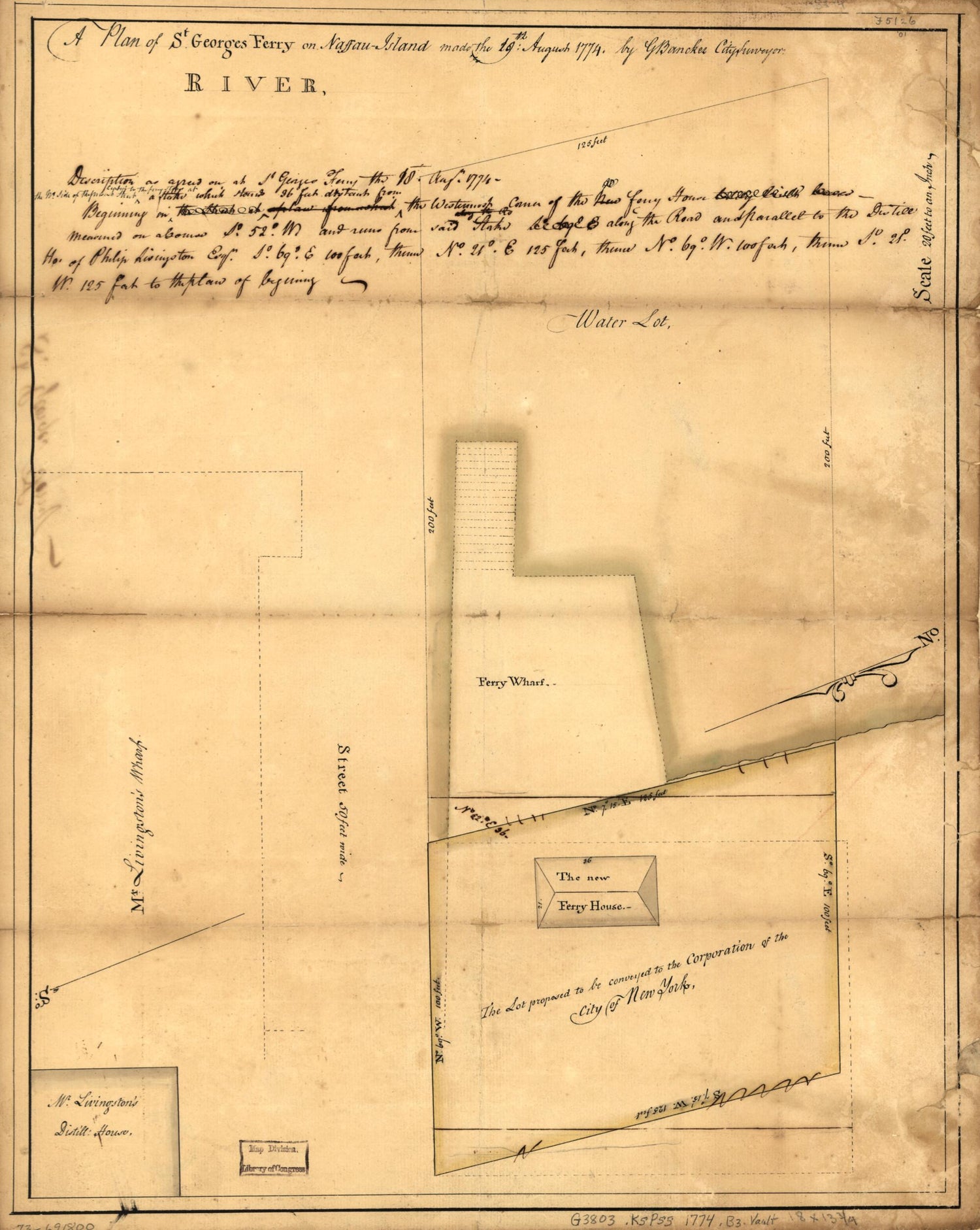 This old map of Island Made the 10th August from 1774 was created by Gerard Bancker in 1774