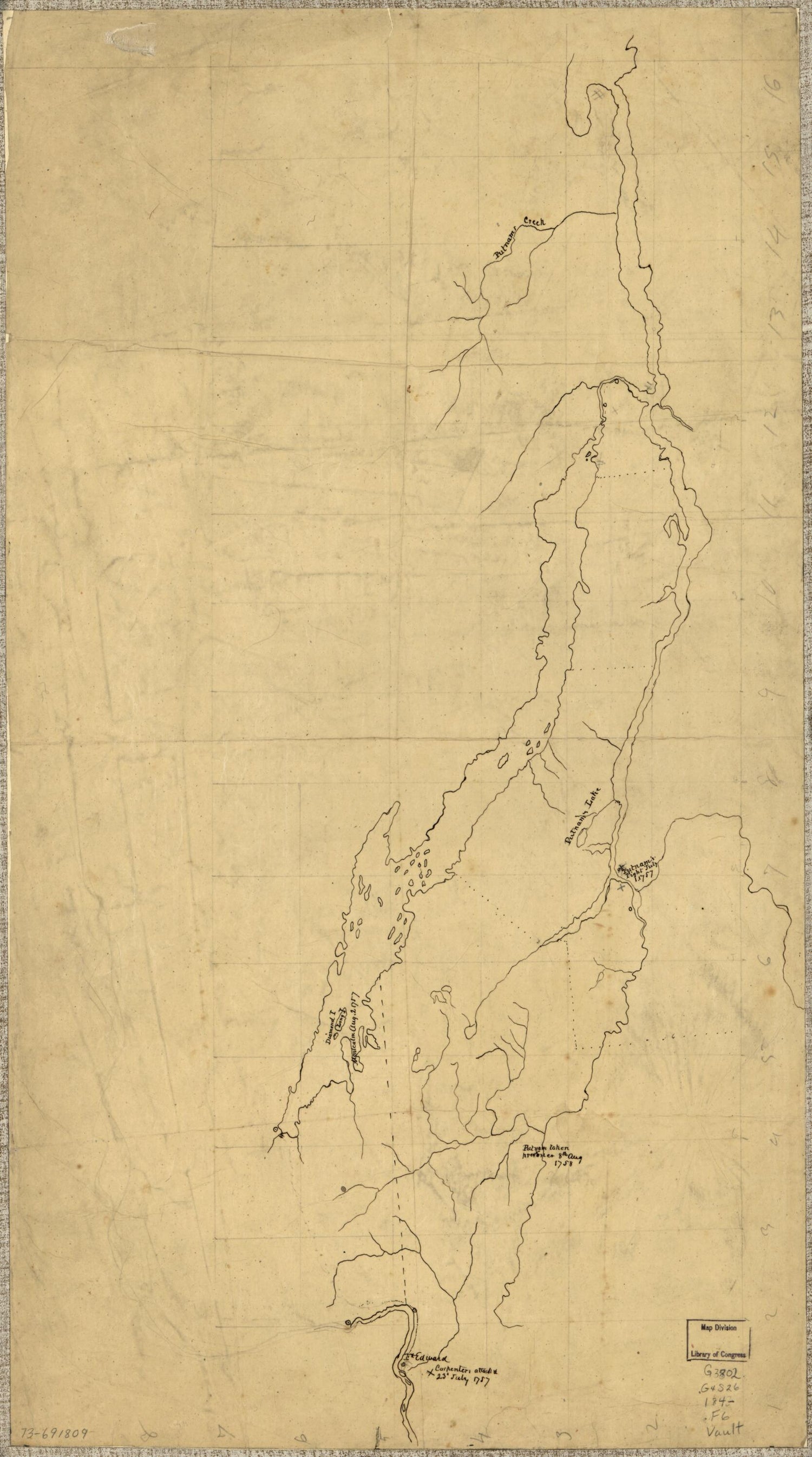 This old map of Fort Edward to Putnam&