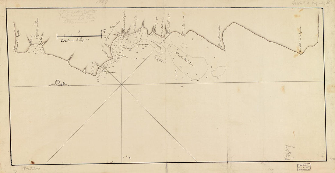 This old map of Plano D. Las Aguadas D. Sn. Juan Y Sn. Franco. D. Añasco En La Ysla De Pto. Rico, Año D. from 1787 was created by  in 1787