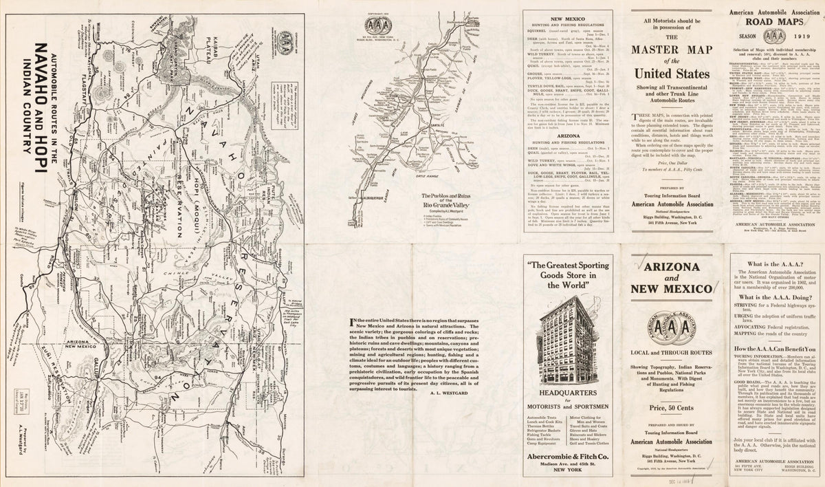 New Mexico 1919 by Relic Map Company