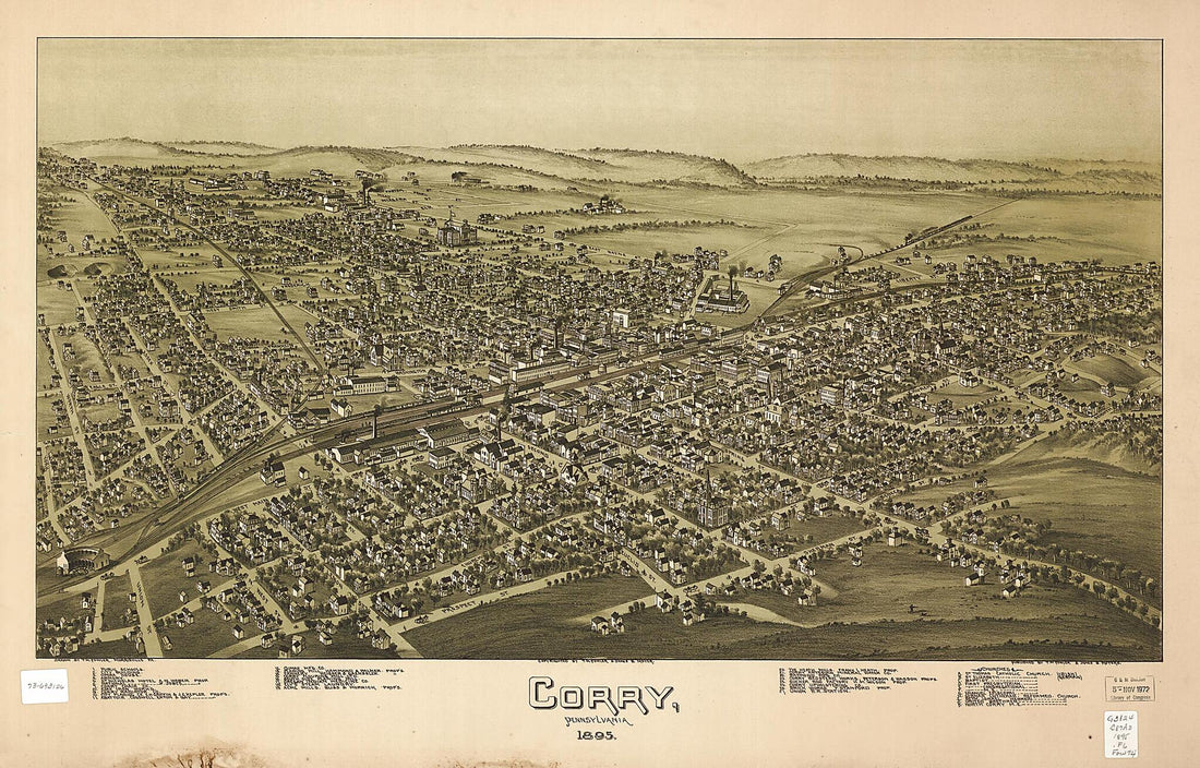 This old map of Corry, Pennsylvania from 1895 was created by T. M. (Thaddeus Mortimer) Fowler, James B. Moyer in 1895