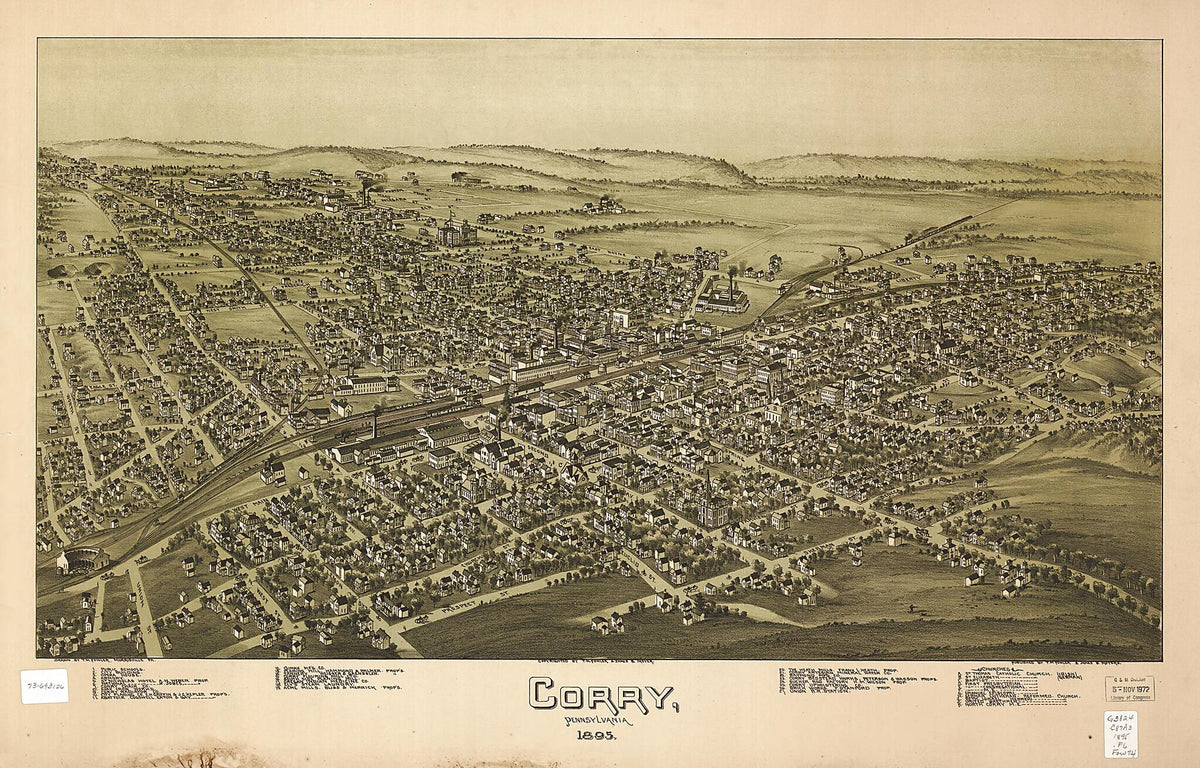 Corry, Pennsylvania 1895 by Relic Map Company