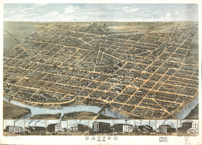 This old map of Dayton, Ohio from 1870 was created by  Merchant&