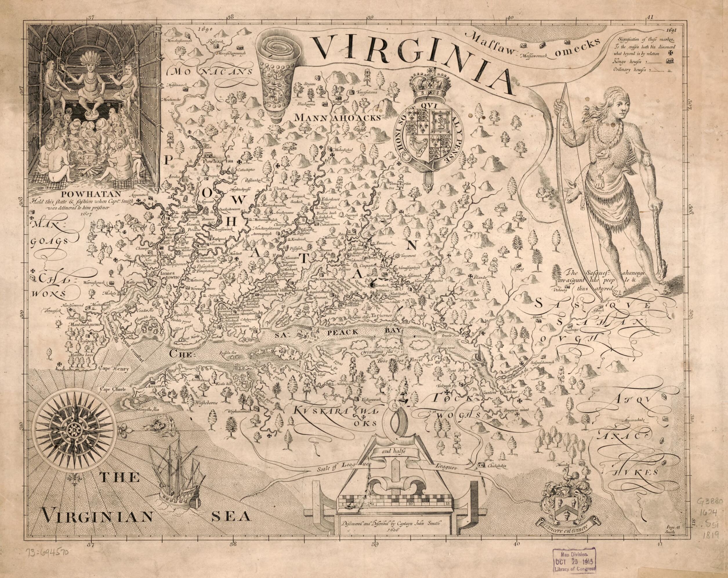 This old map of Virginia from 1819 was created by John Smith in 1819