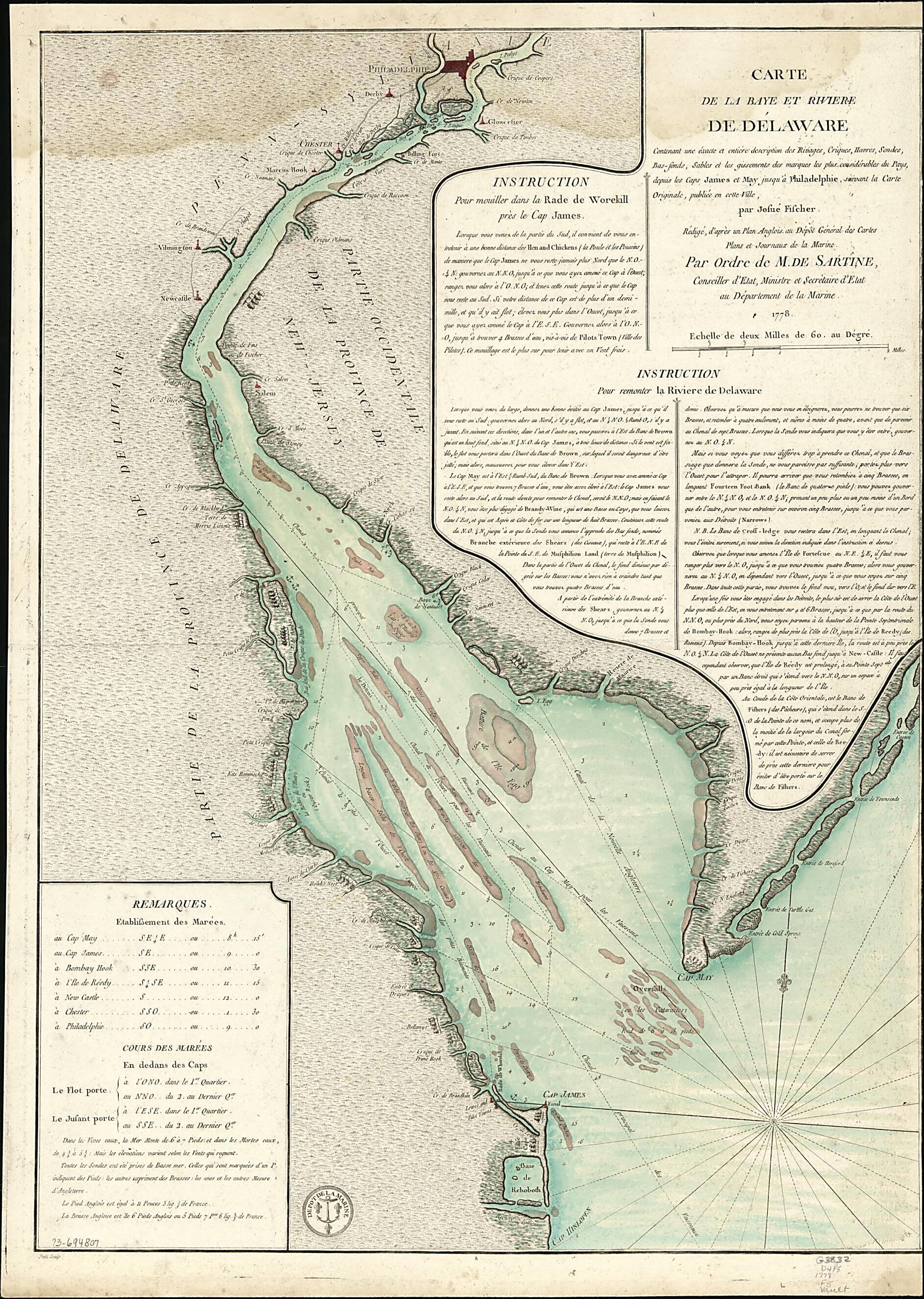 This old map of Sonds, Sables Et Les Gissements Des Marques Les Plus Considérables Du Pays, Depuis Les Caps James Et May Jusqu&