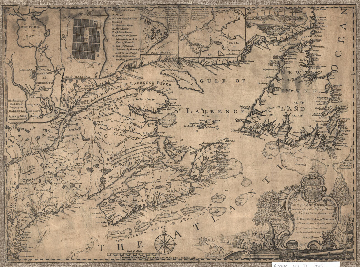 This old map of Scotia and Parts Adjacent from 1776 was created by Robert Aitken, James Turner in 1776