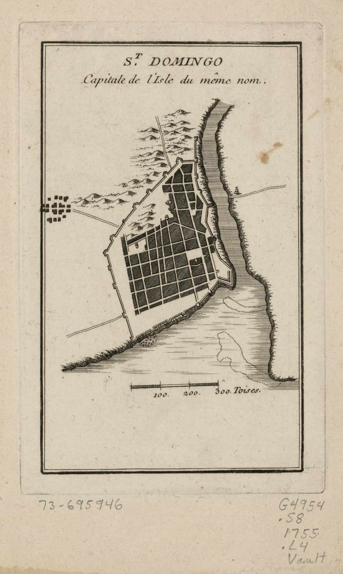 This old map of St. Domingo Capitale De L&