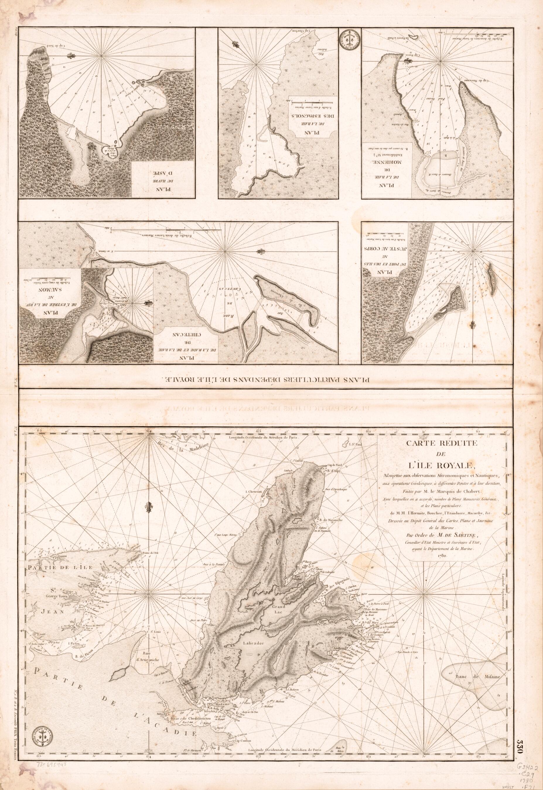 This old map of Carte Réduite De L&