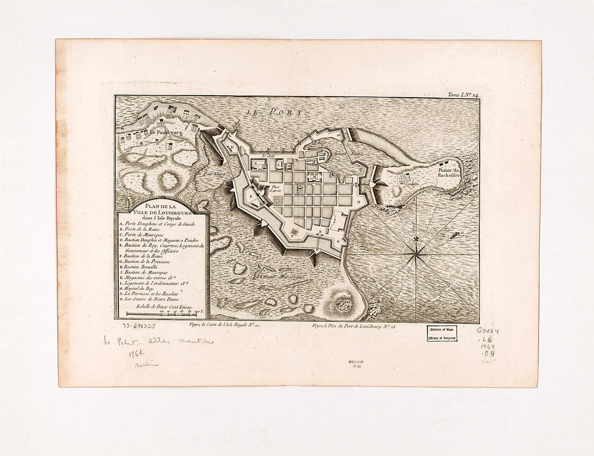Plan De La Ville De Louisbourg Dans L&
