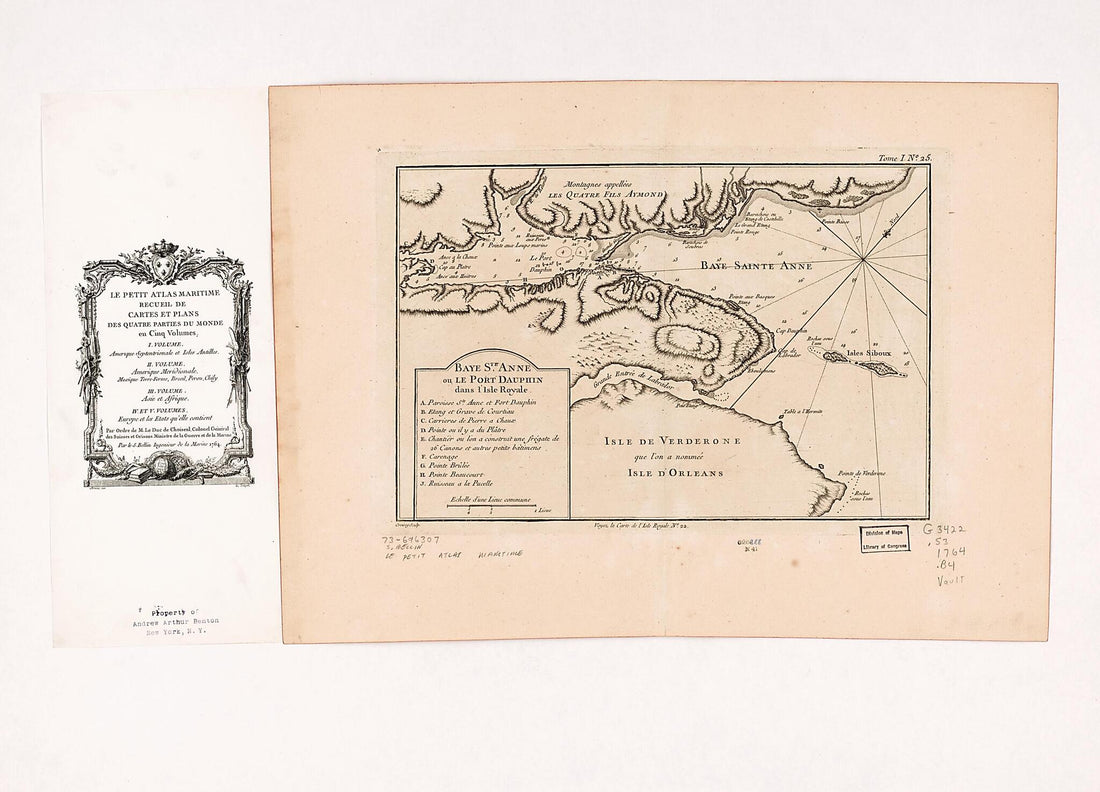 This old map of Baye Ste. Anne Ou Le Port Dauphin Dans L&