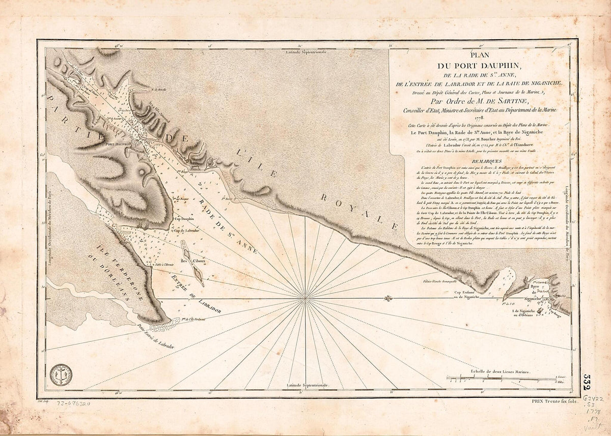 Plan Du Port Dauphin, De La Rade De Ste. Anne, De L&