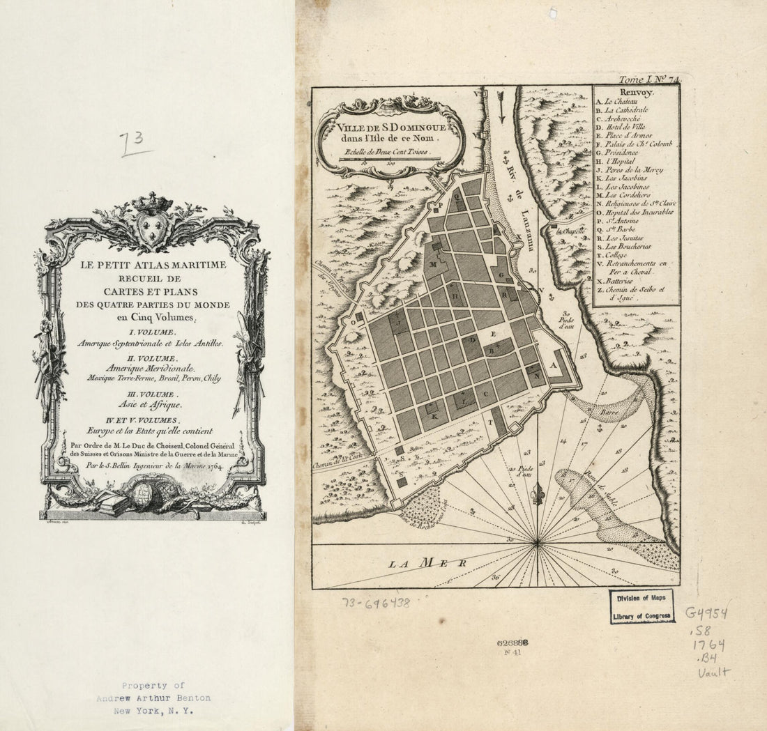 This old map of Ville De S. Domingue Dans L&