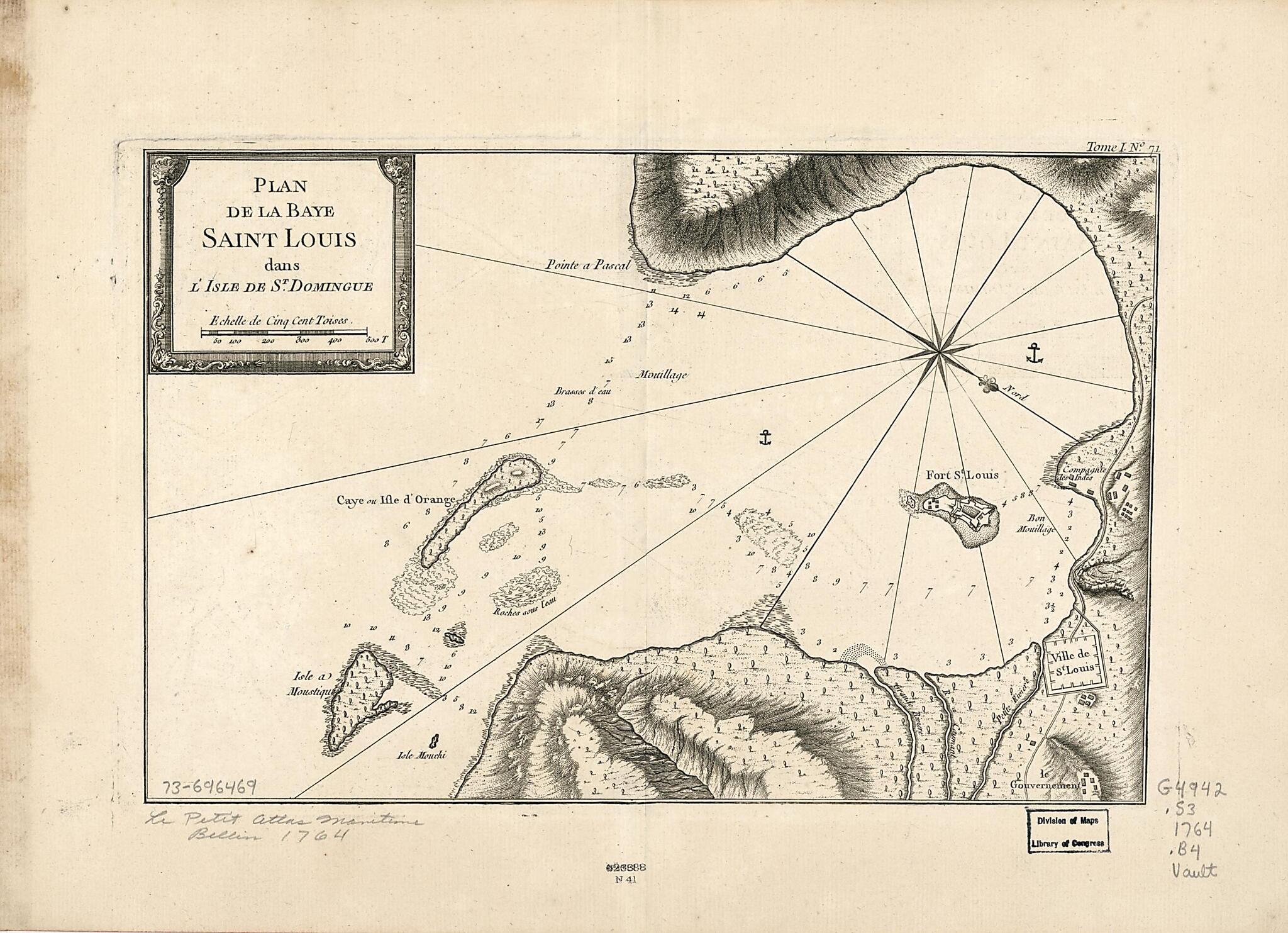 This old map of Plan De La Baye Saint Louis Dans L&