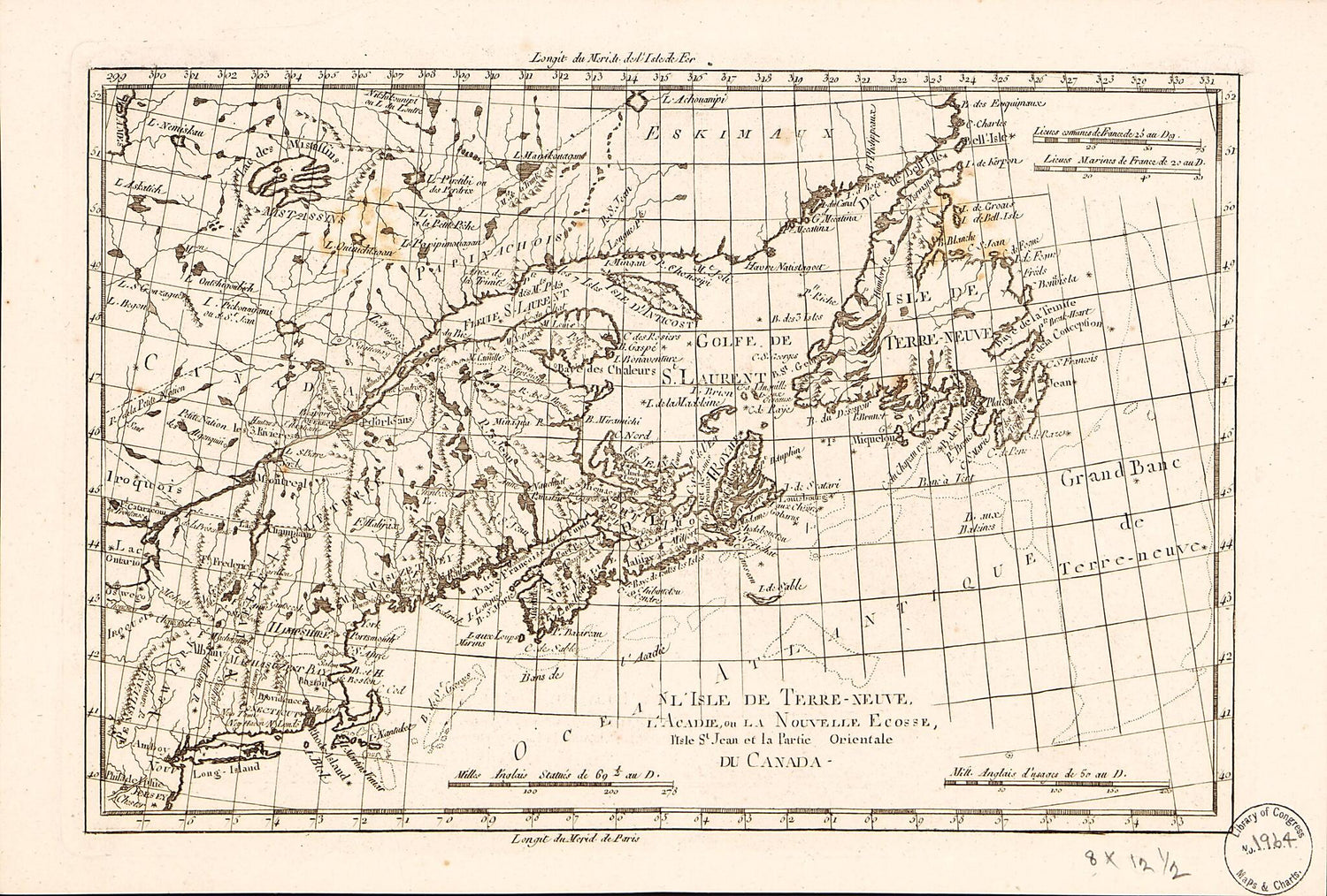 Amérique Septentrionale 1780 by Relic Map Company