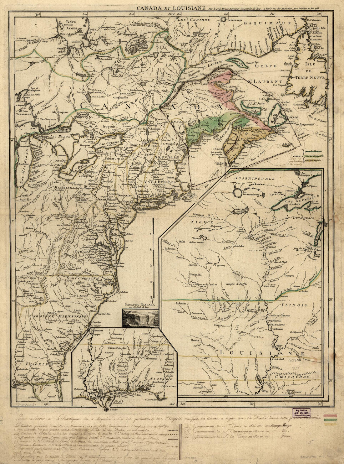 This old map of Canada Et Louisiane from 1755 was created by  Louis in 1755