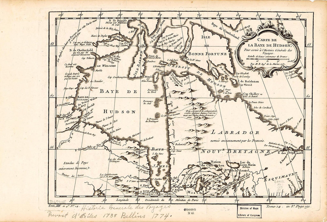 This old map of Carte De La Baye De Hudson, Pour Servir à L&