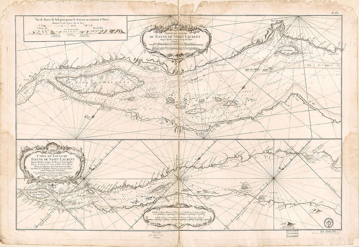 Carte Du Cours Du Fleuve De Saint Laurent Depuis Quebec Jusqu&