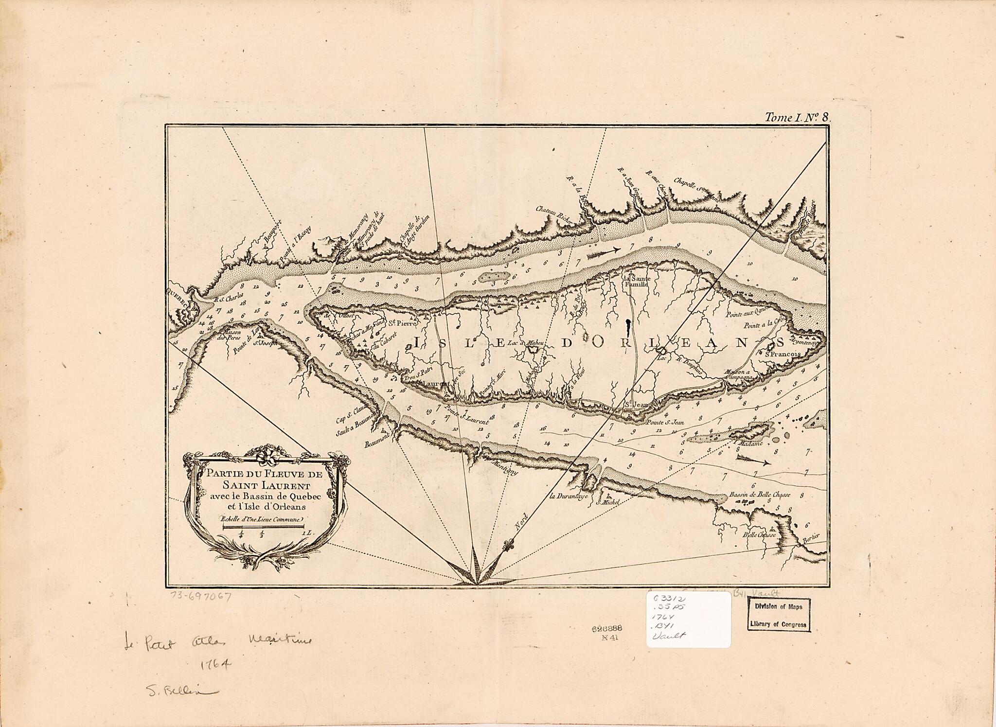 This old map of Partie Du Fleuve De Saint Laurent Avec Le Bassin De Quebec Et L&