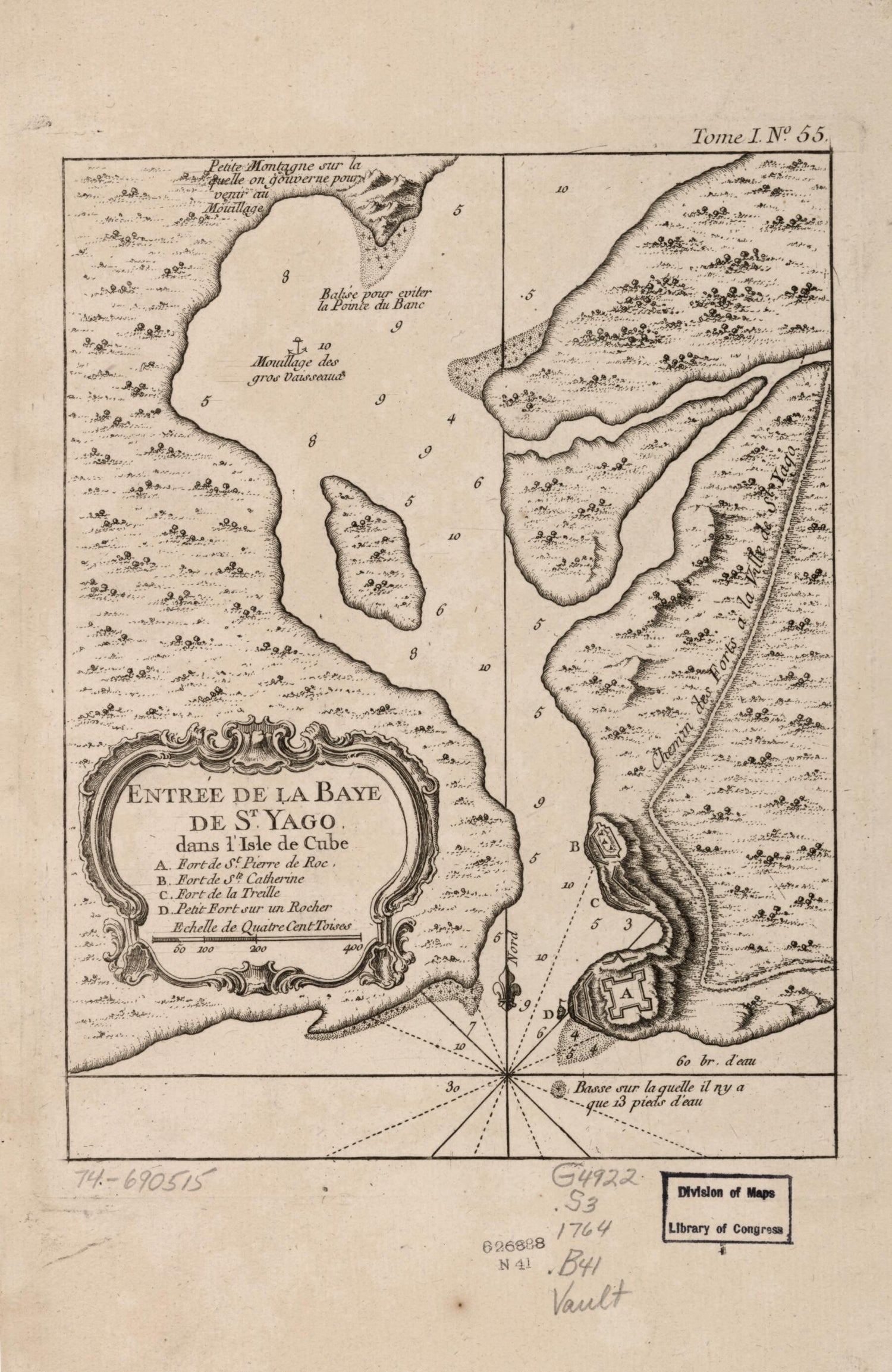 This old map of Entrée De La Baye De St. Yago Dans L&
