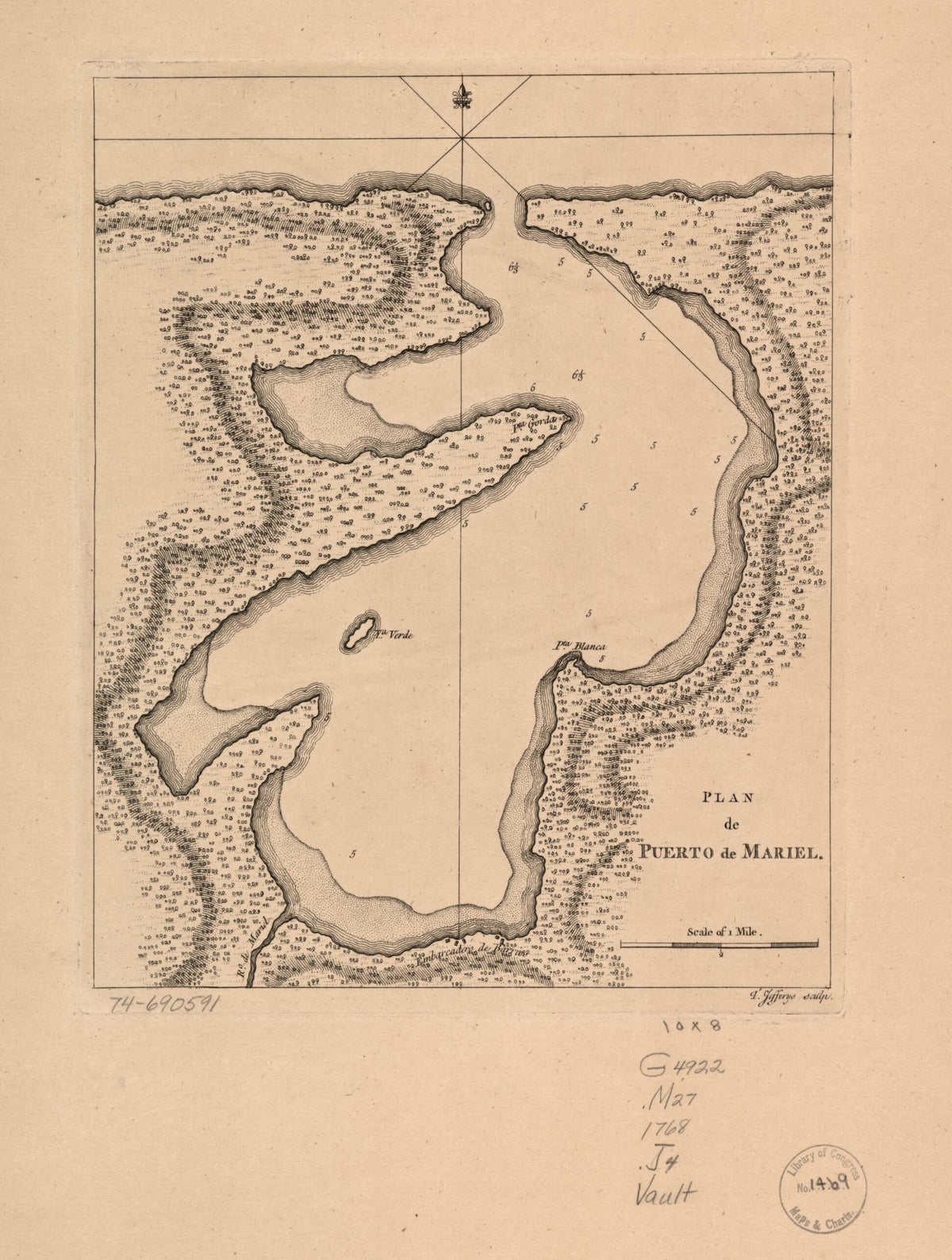 Plan De Puerto De Mariel in 1768 by Relic Map Company