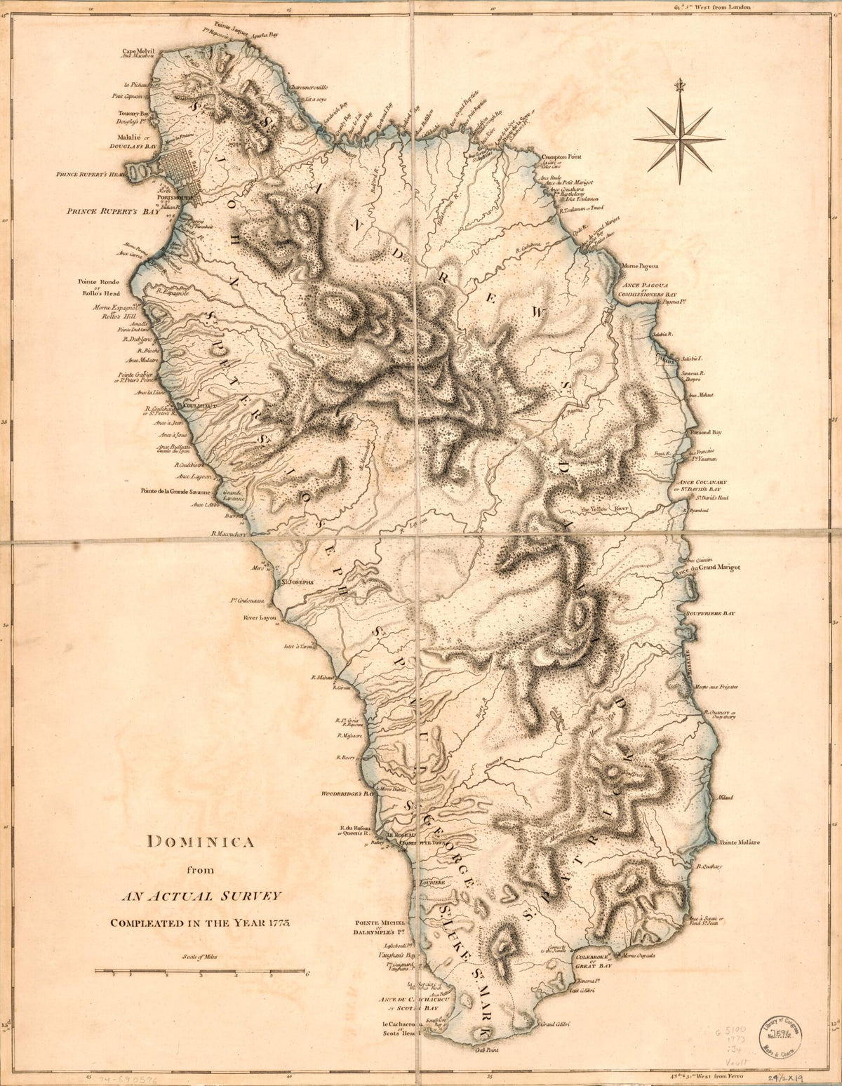 Dominica, from an Actual Survey Compleated In the Year 1773 1775 by Relic Map Company