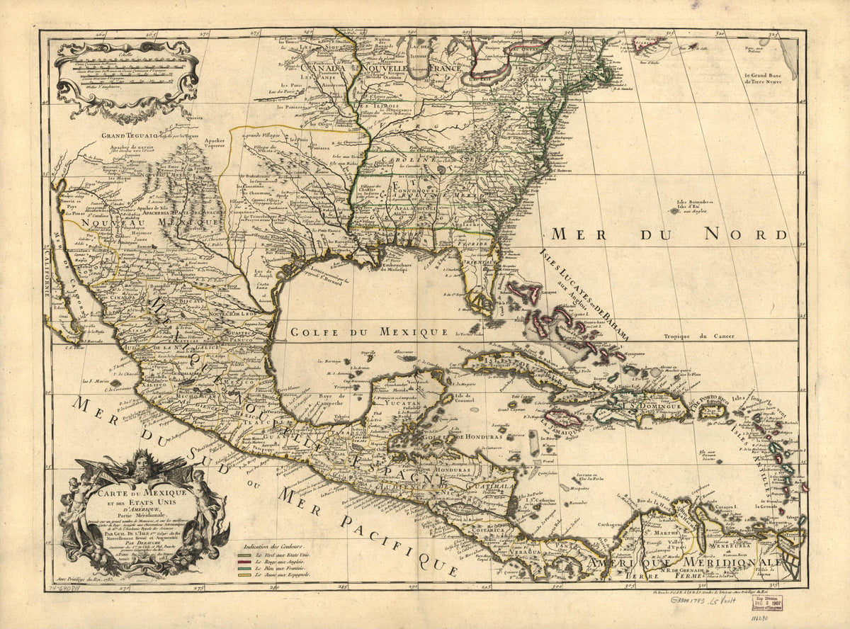 Carte Du Mexique Et Des Etats Unis D&