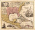 Regni Mexicani Seu Novæ Hispaniæ, Floridæ, Novæ Angliæ, Carolinæ, Virginiæ, Et Pennsylvaniæ, Nec Non Insvlarvm Archipelagi Mexicani In America Septentrionali in 1759 by Relic Map Company