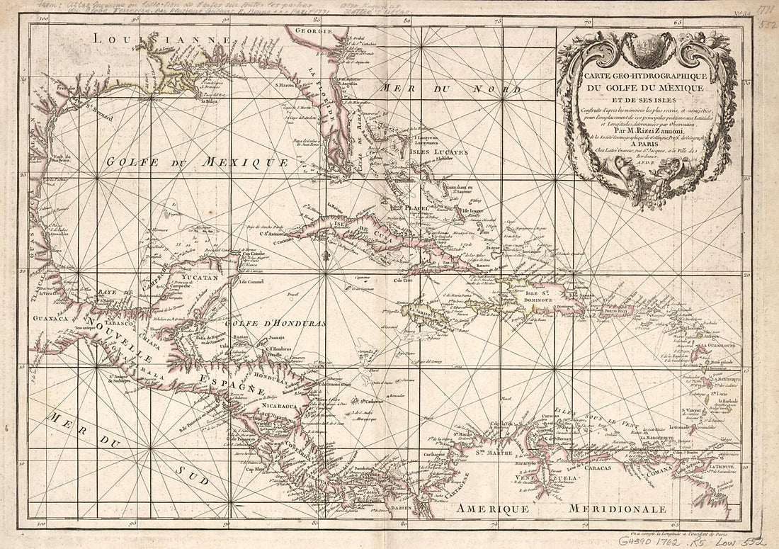 This old map of Hydrographique Du Golfe Du Mexique Et De Ses Isles. Construite D&