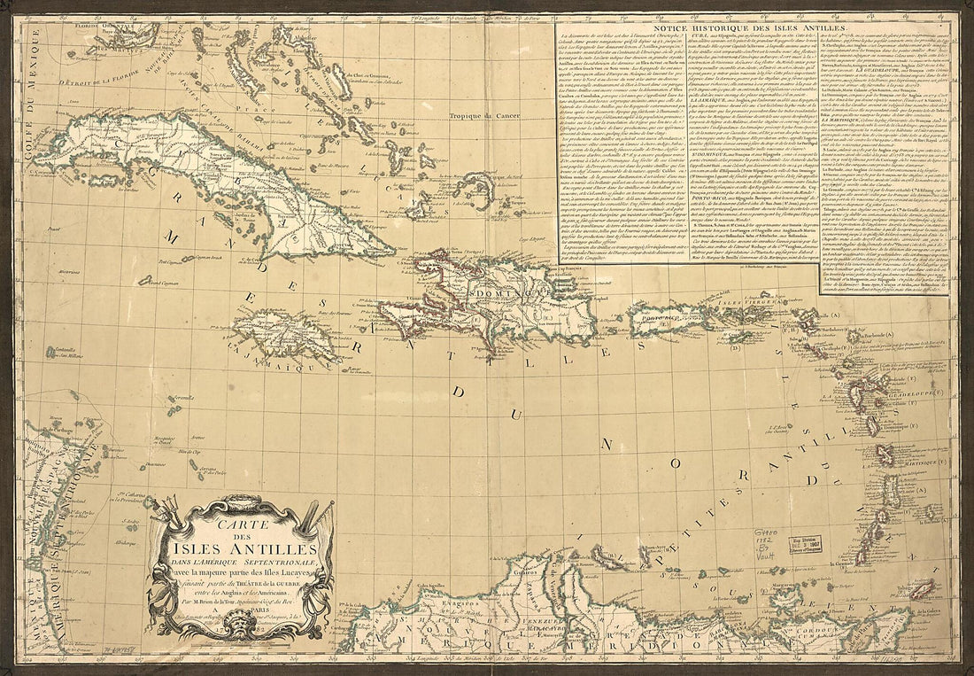 This old map of Carte Des Isles Antilles Dans L&