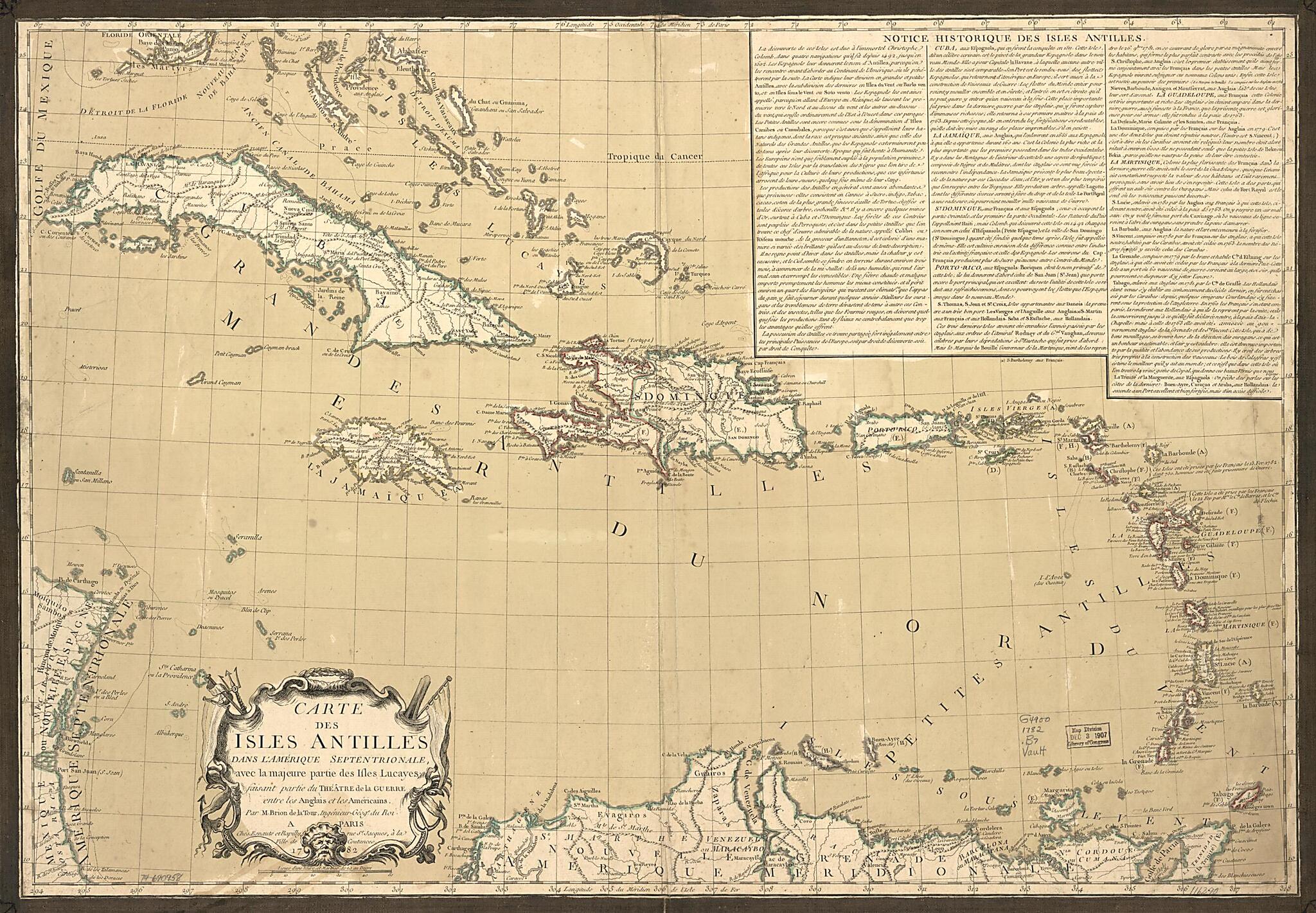 This old map of Carte Des Isles Antilles Dans L&