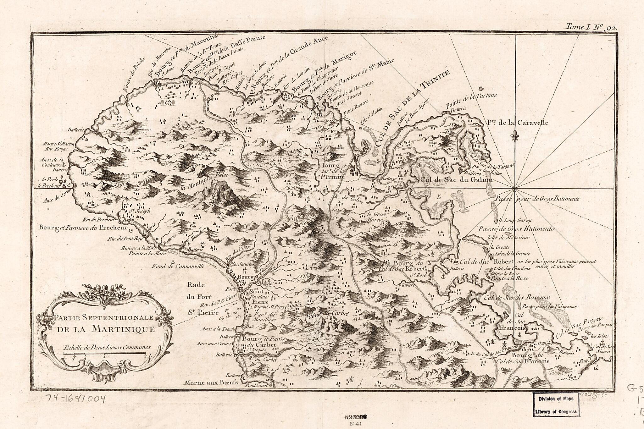 Partie Septentrionale De La Martinique 1764 by Relic Map Company