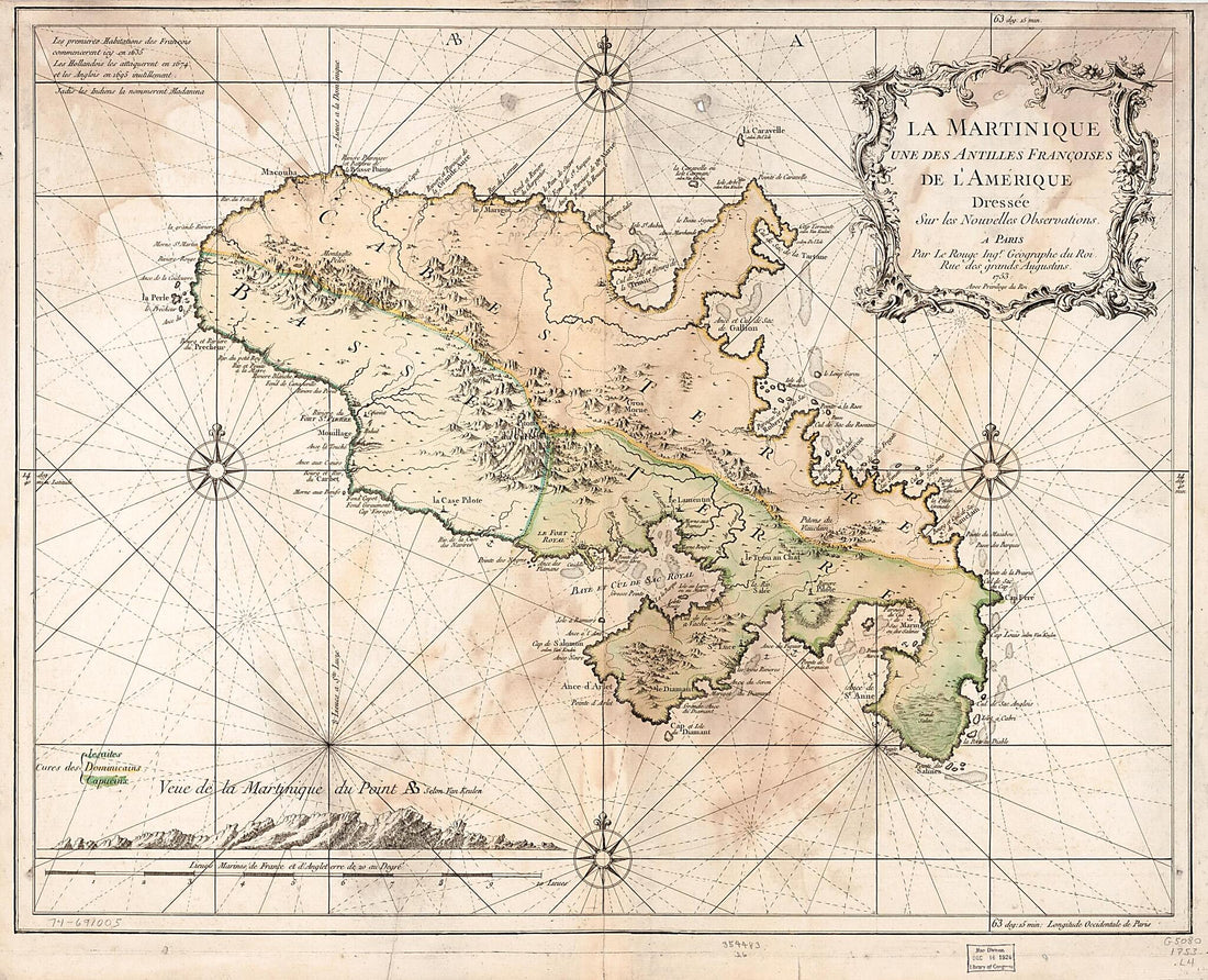 This old map of La Martinique Une Des Antilles Françoises De L&
