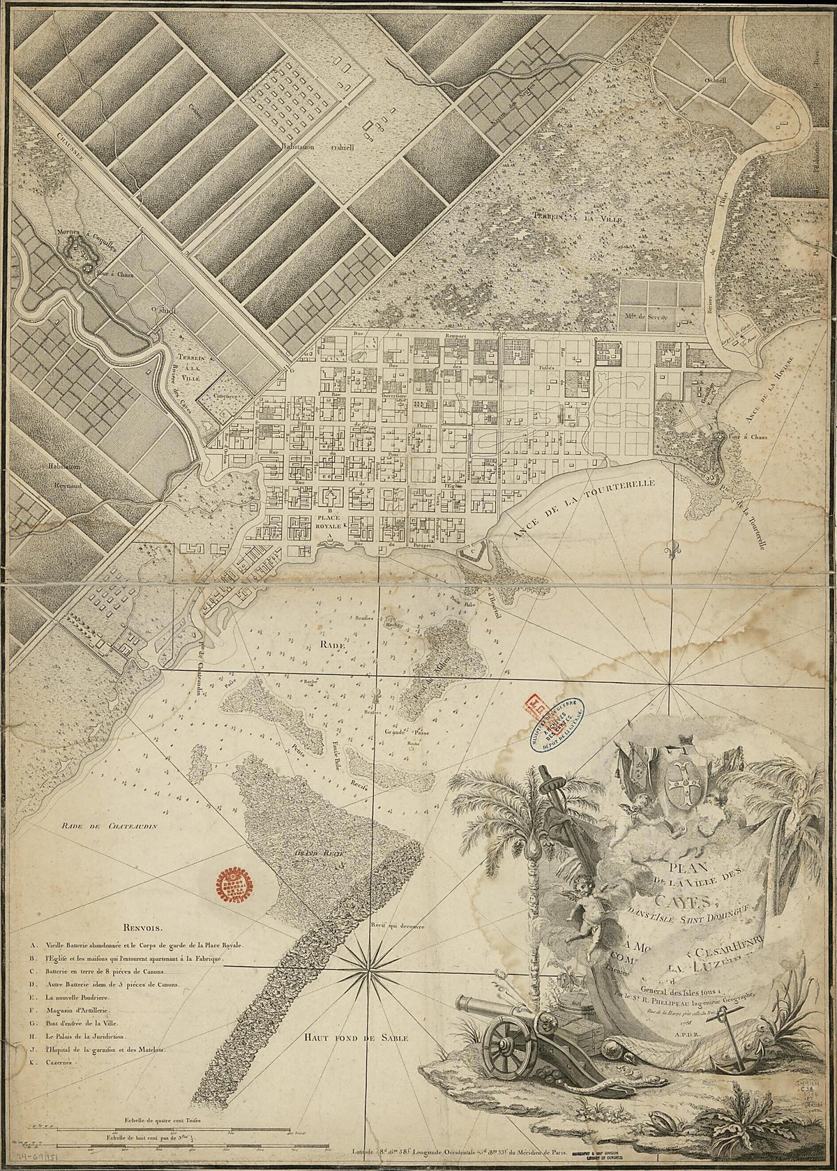 Plan De La Ville Des Cayes, Dans L&