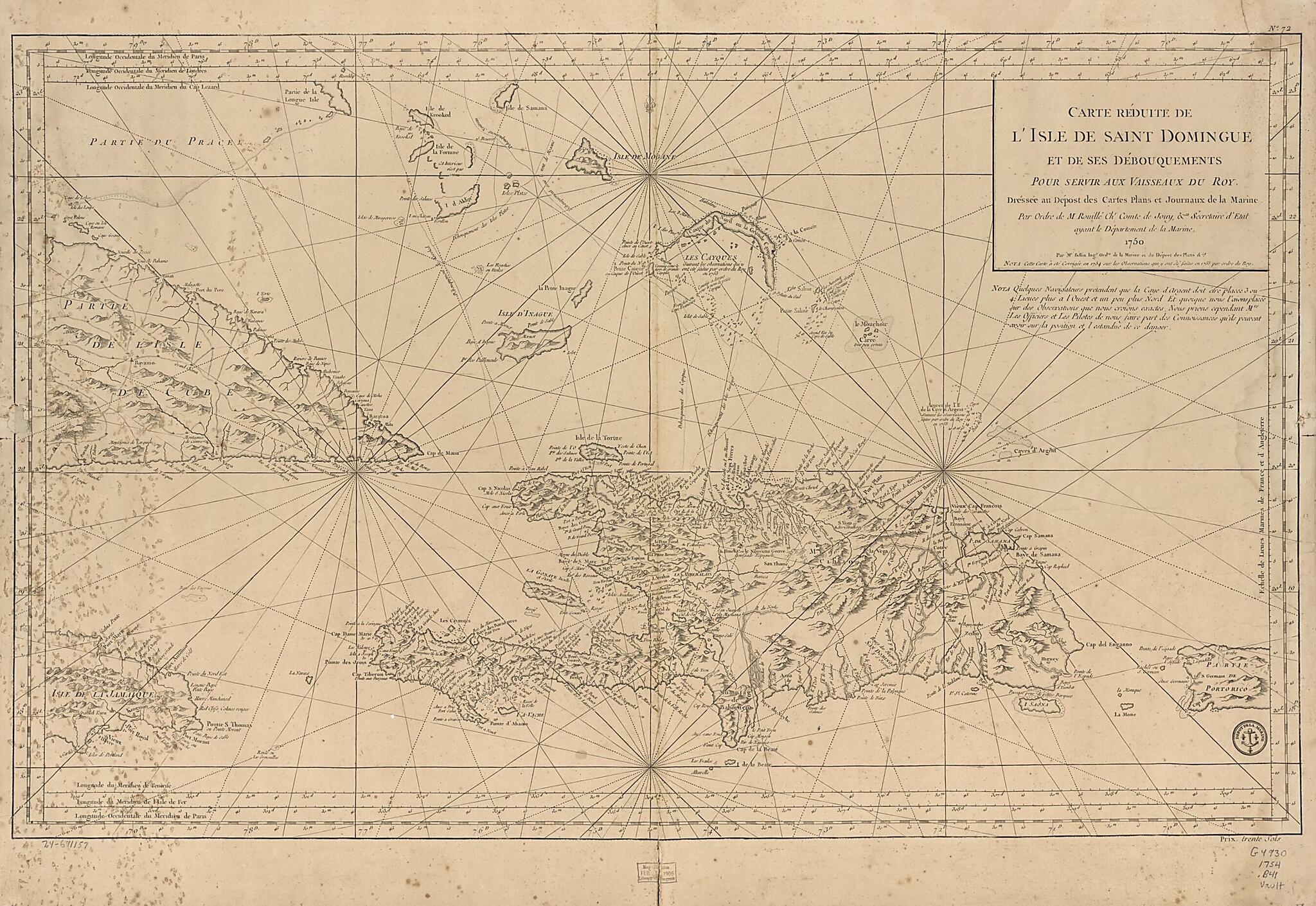 This old map of Carte Réduite De L&