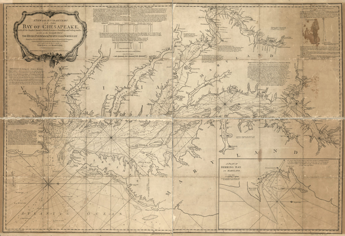 Marks, As Far As the Navigable Part of the Rivers Patowmack, Patapsco and North-east in 1776 by Relic Map Company