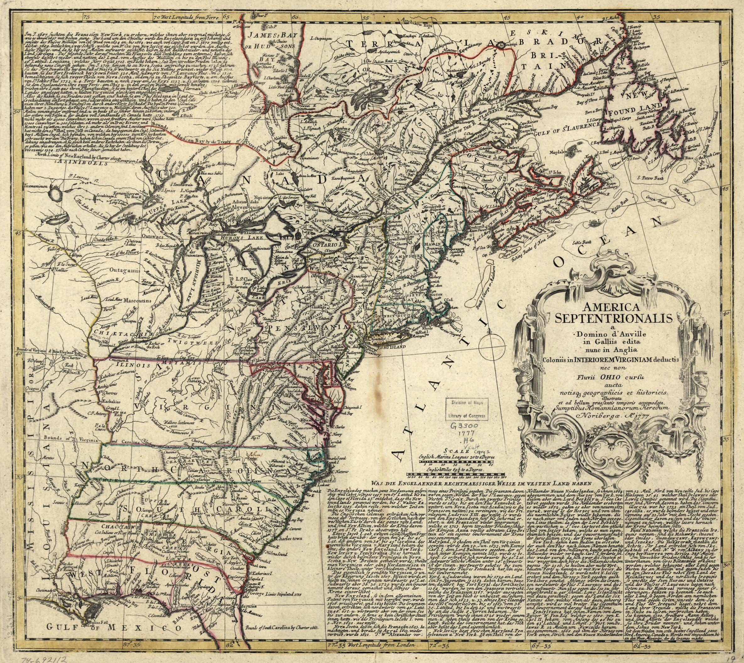 This old map of America Septentrionalis a Domino D&