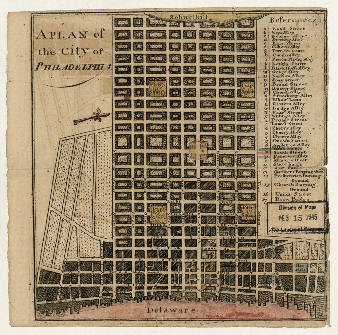 This old map of A Plan of the City of Philadelphia from 1777 was created by John Norman in 1777