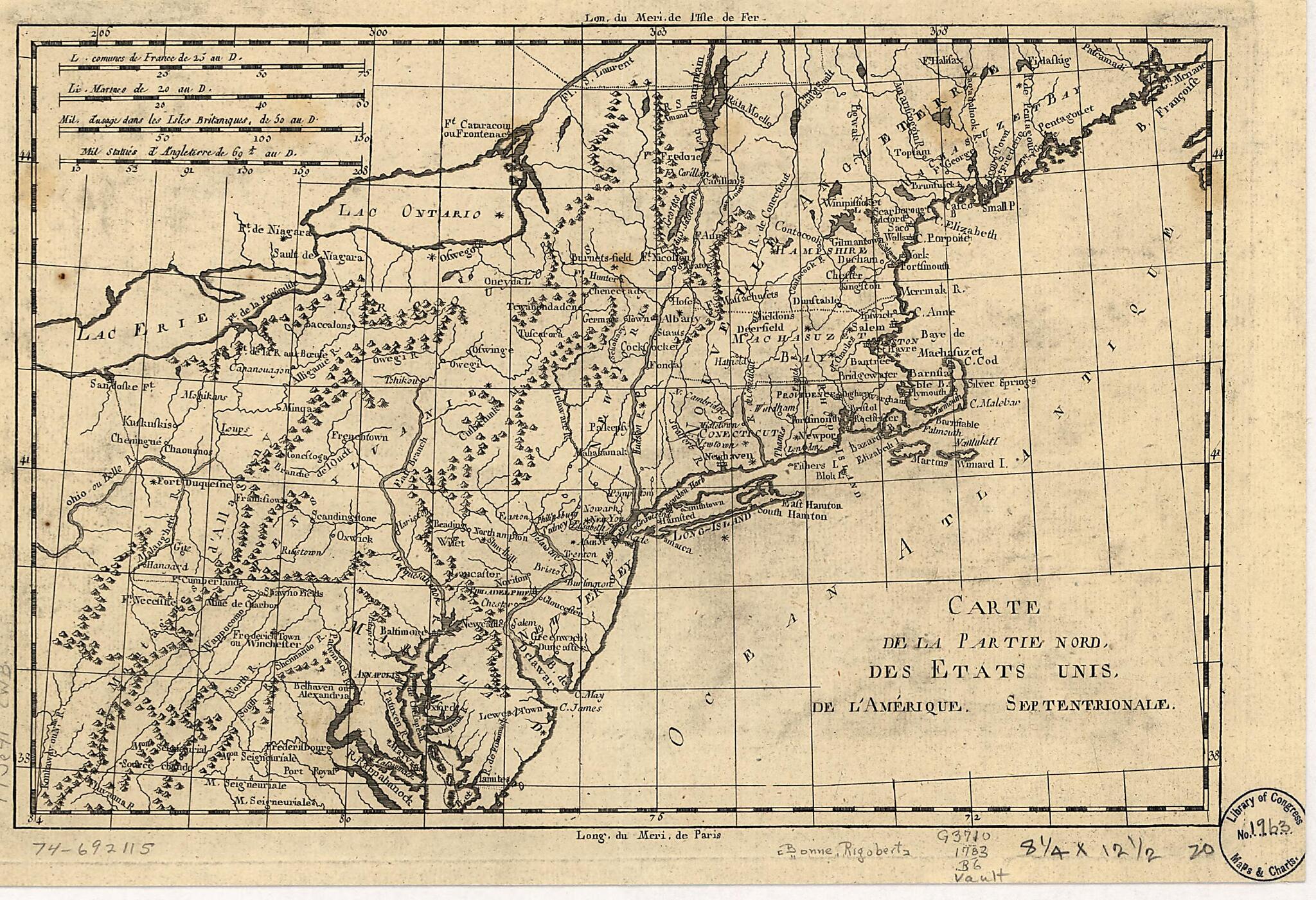 This old map of Carte De La Partie Nord, Des États Unis De L&