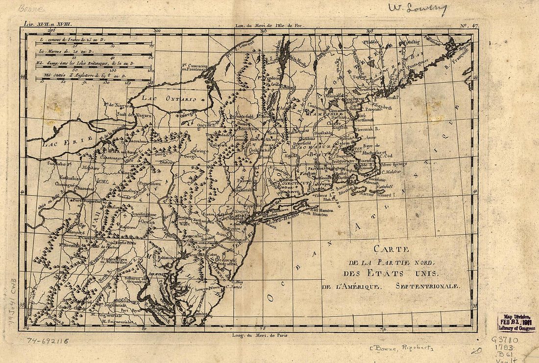 This old map of Carte De La Partie Nord, Des États Unis De L&