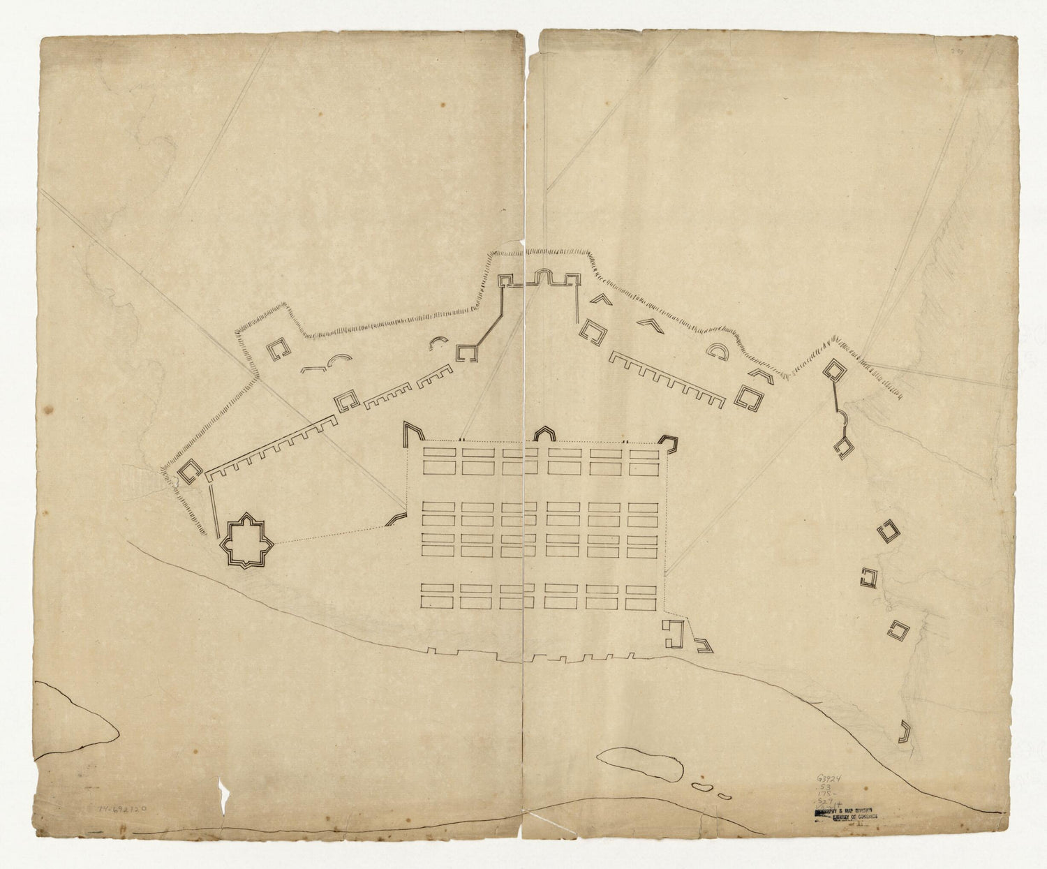 This old map of Savannah &amp; Its Fortifications from 1780 was created by  in 1780