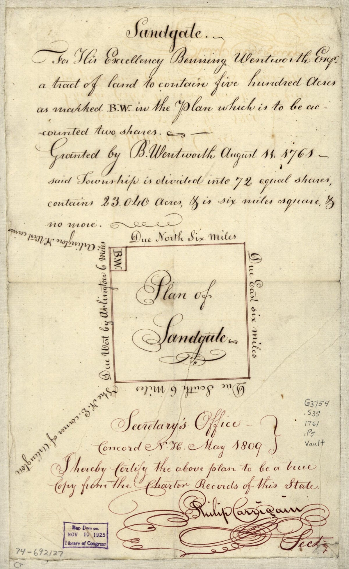 Plan of Sandgate 1809 by Relic Map Company
