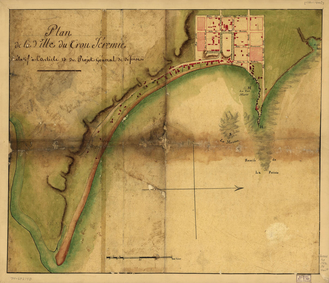 This old map of Plan De La Ville Du Trou Jéremie, Rélatif à L&